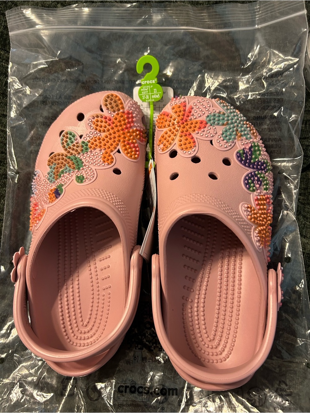 Crocs Pink Floral Classic Clog